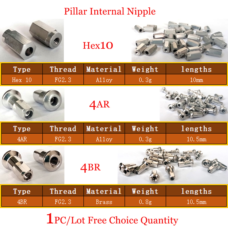 Spoke Nipple Brass - 1 Stks/partij Pijler Interne Bike Spoke