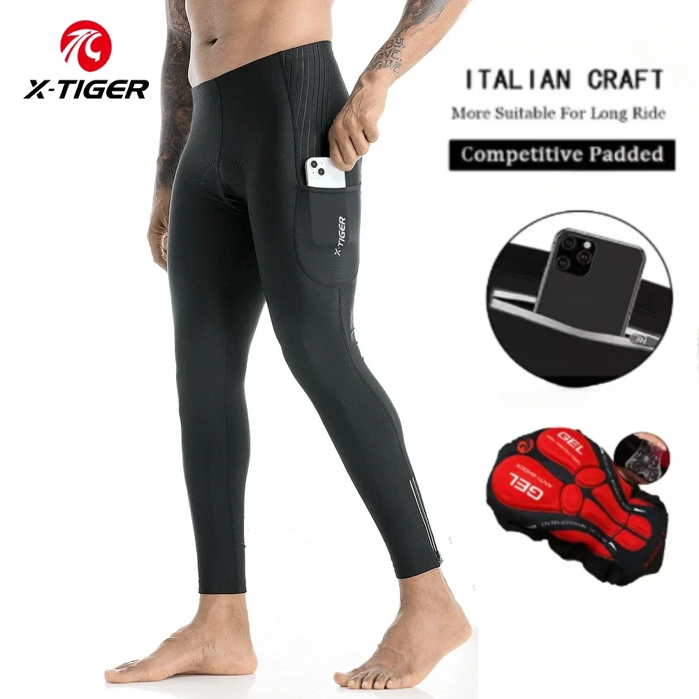 Mountain Biking Overalls - X-TIGER Heren Fietsbroek 5D Gel Gevoerde