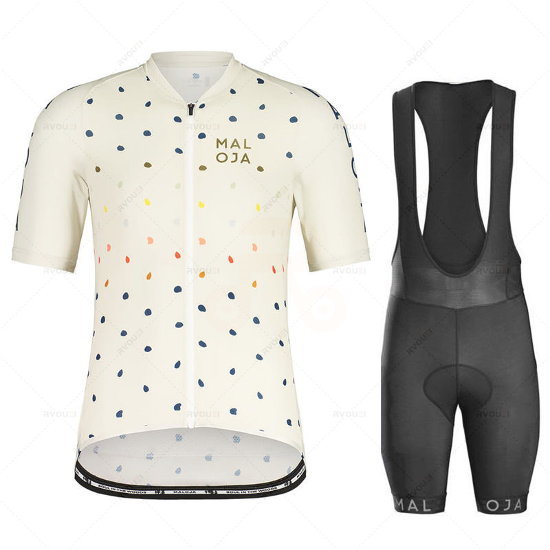 Mountain Biking Uniform - Maloja Cycling Jersey-kledingset, korte broek, gelpad,