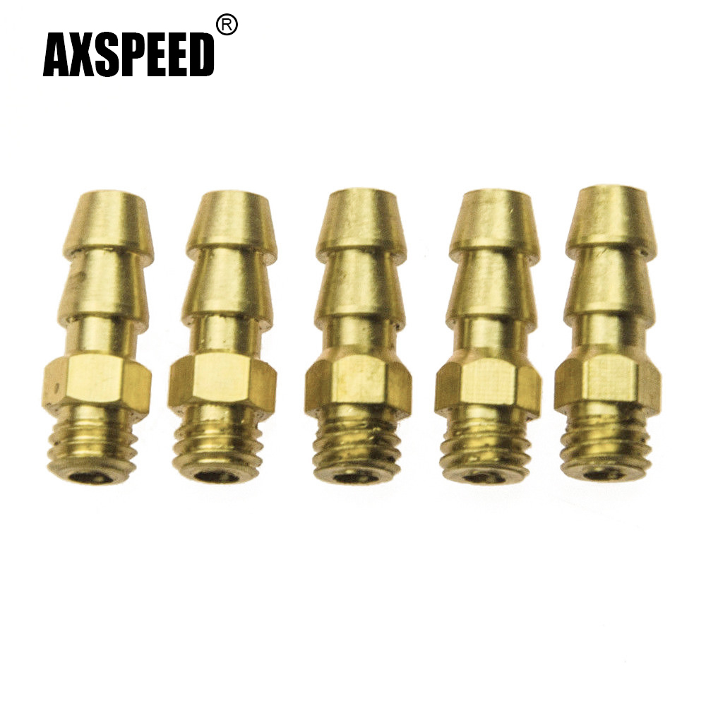 Spoke Nipple Brass - AXSPEED 5/10 Stuks Messing M4/M5/M6 Schroefdraad
