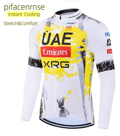 Mountain Biking Uae - UAE Pro Fietsshirts Heren Lange Mouwen
