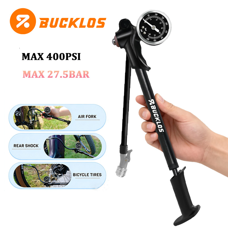 Shock Pump Suspension - BUCKLOS Hogedruk 400Psi Fiets Luchtpomp met
