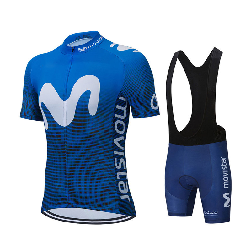 Mountain Biking Uniform - Nieuwe Zomer Movistar Team Wielertrui Sets