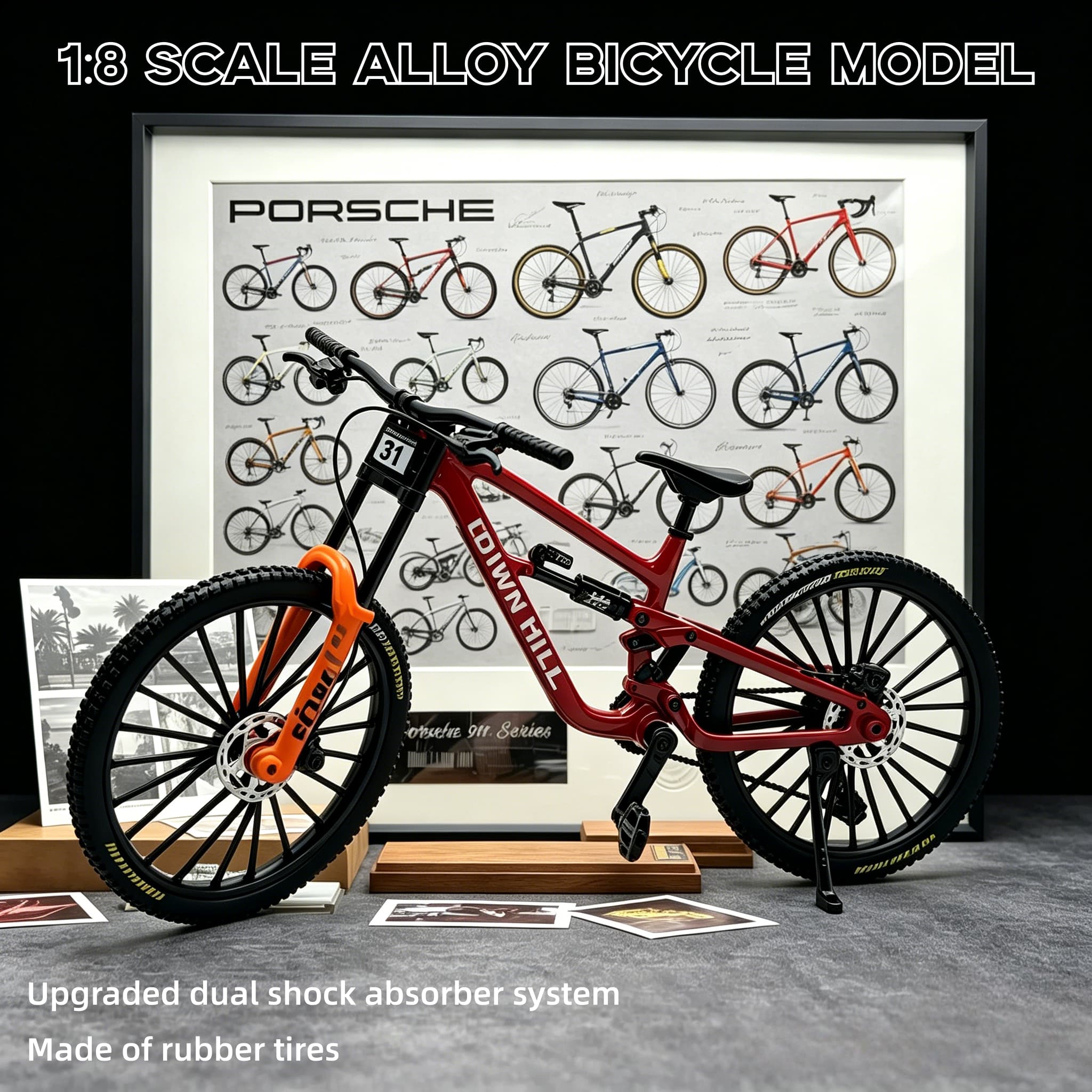 Mountain Biking Overalls - 1:8 schaalmodel van een downhill mountainbike