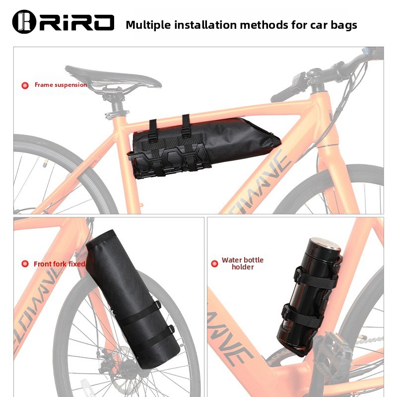 Mountain Biking Bag - RIRO Fietstas Multifunctionele frame-vorktas Waterdichte tas