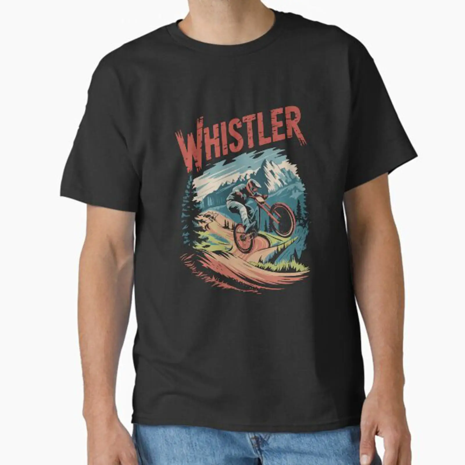 Mountain Biking Whistler - Vintage Whistler Bike Park MTB T-shirt