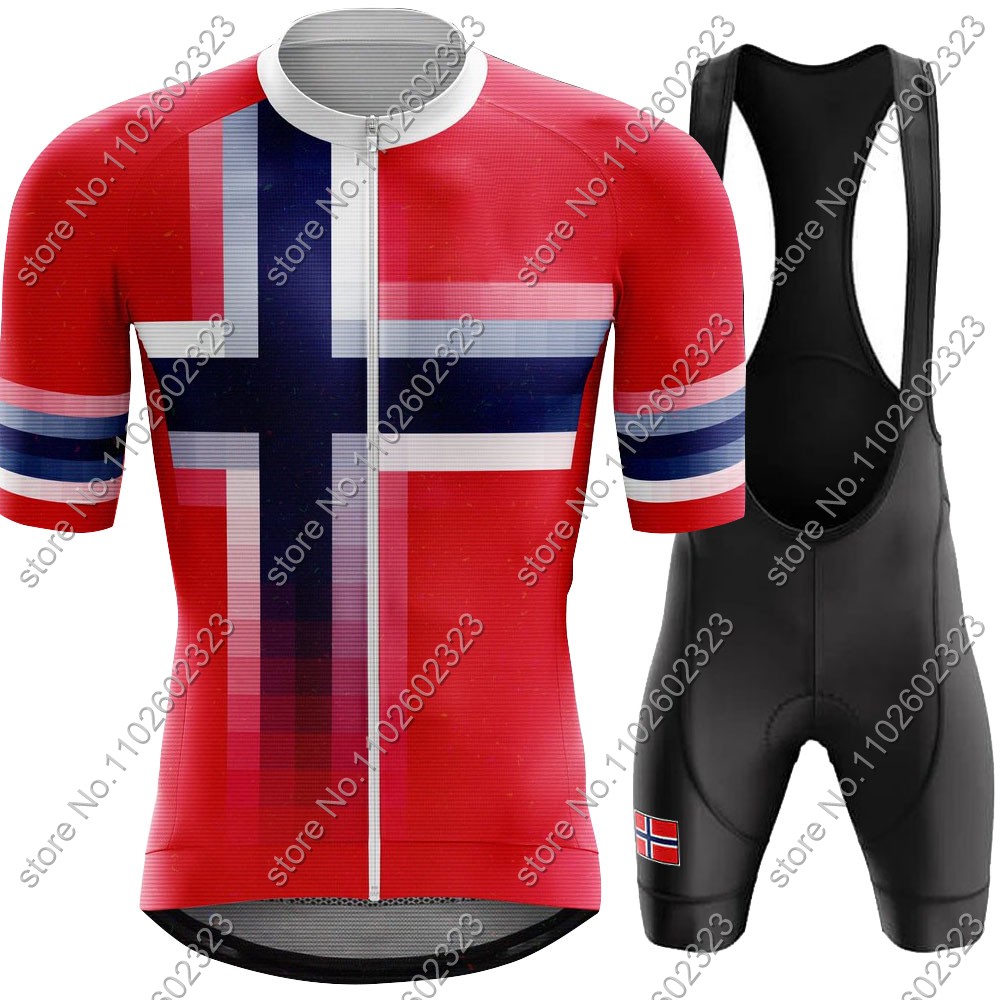 Mountain Biking Uniform - 2024 Norway Fietsshirt Nationale Team Set