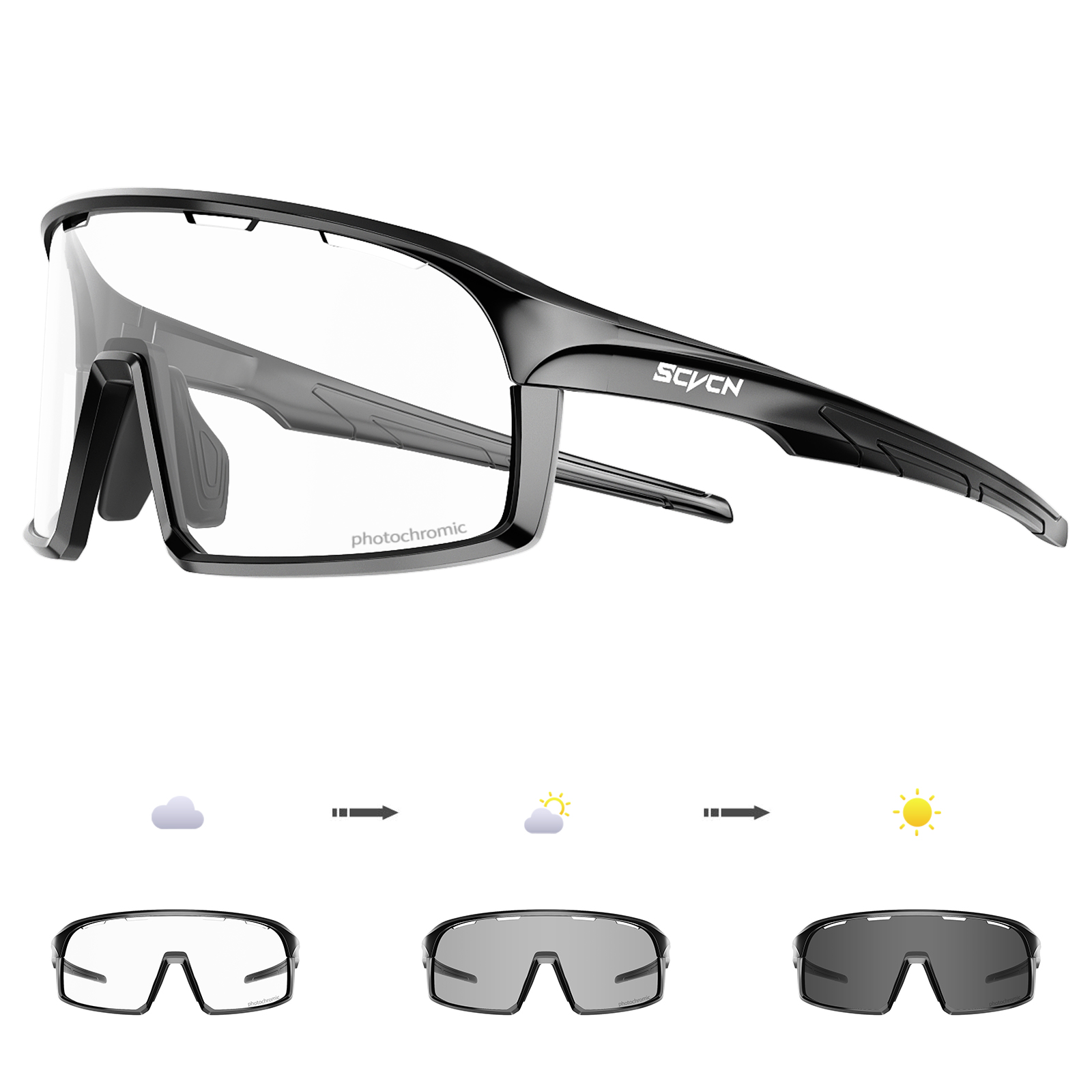 SCVCN Fotochromatische zonnebr - Mountain Biking Sunglasses recensie en prijs