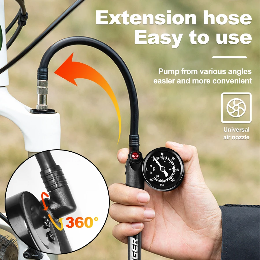 X-TIGER 300psi Fietsluchtpomp  - Shock Pump Suspension recensie en prijs