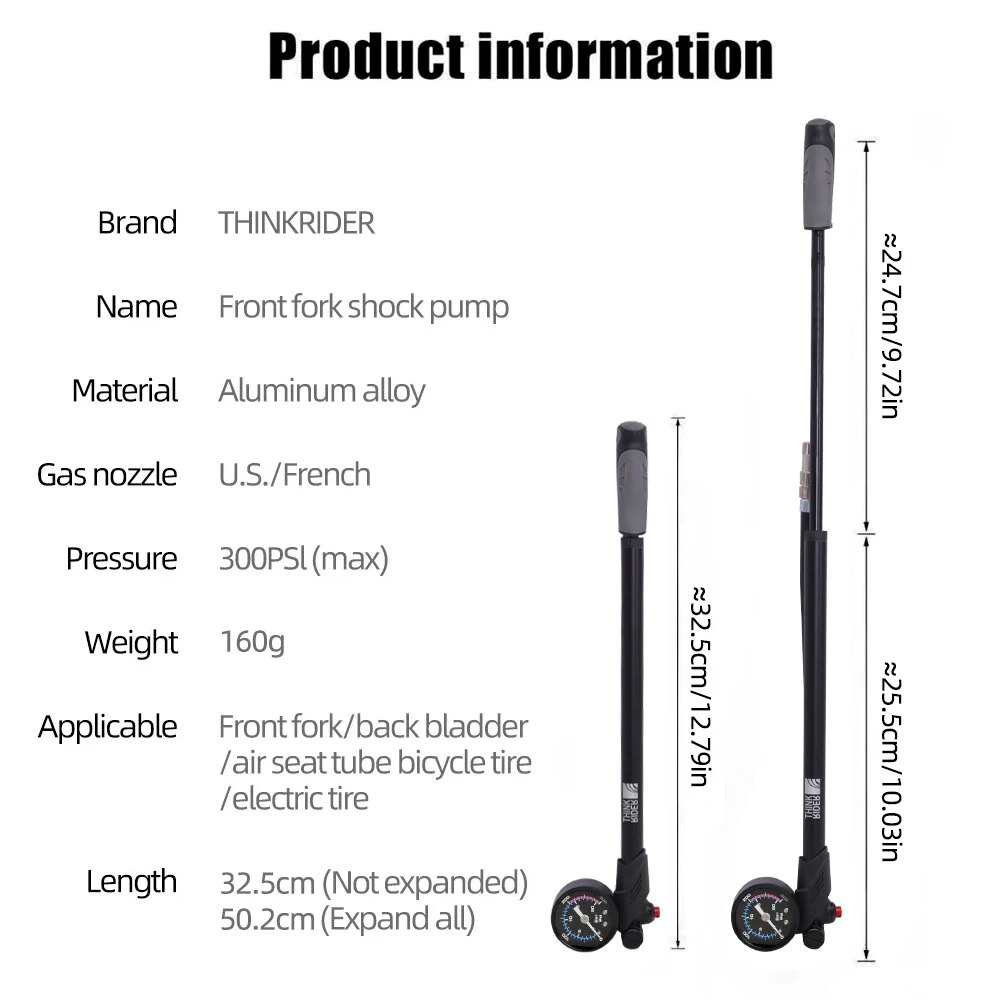 ThinkRider Draagbare Hogedruk  - Shock Pump Suspension recensie en prijs